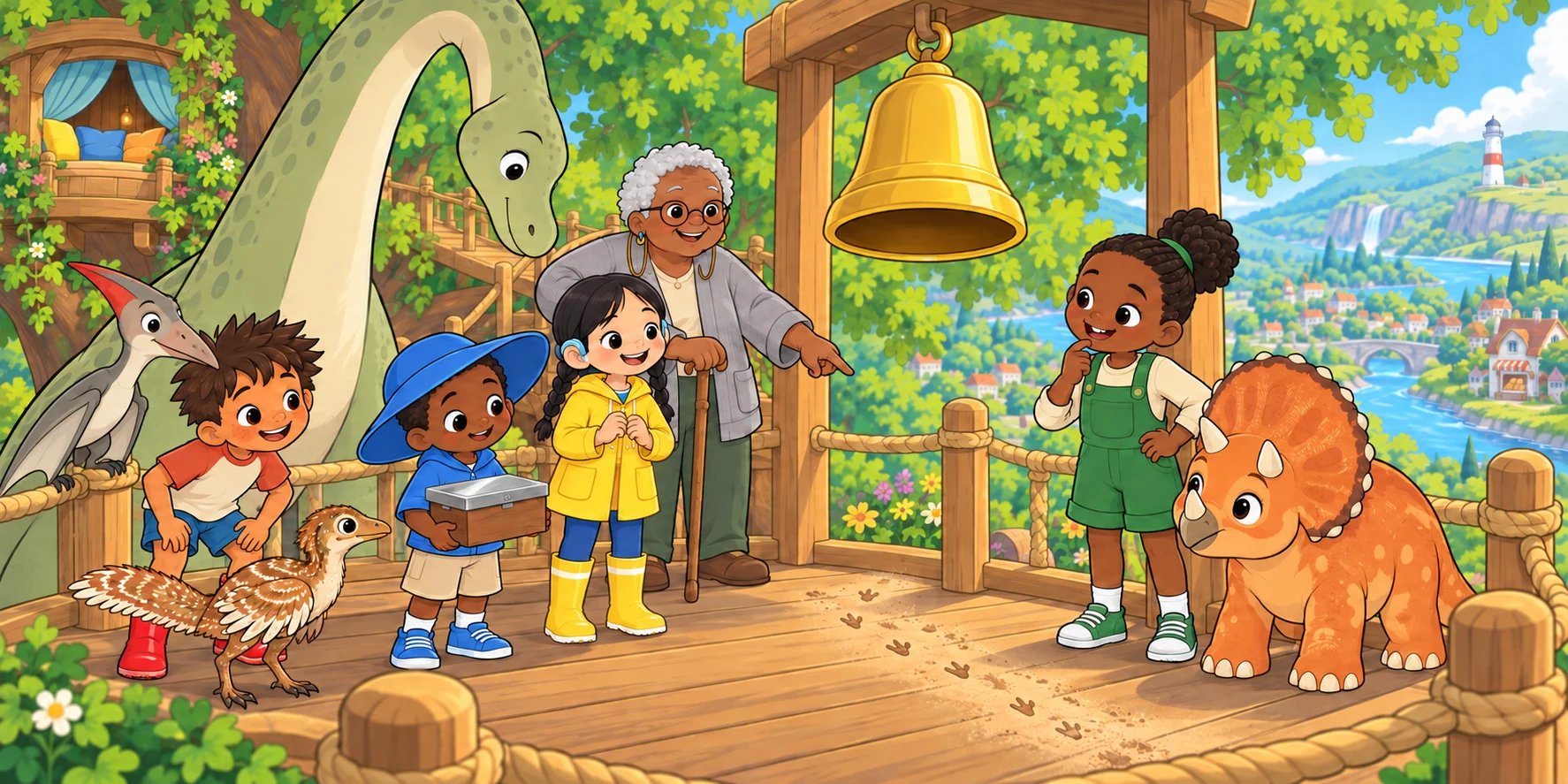 The Nibblers Took the Clapper: the bell, story pages 5 and 6.