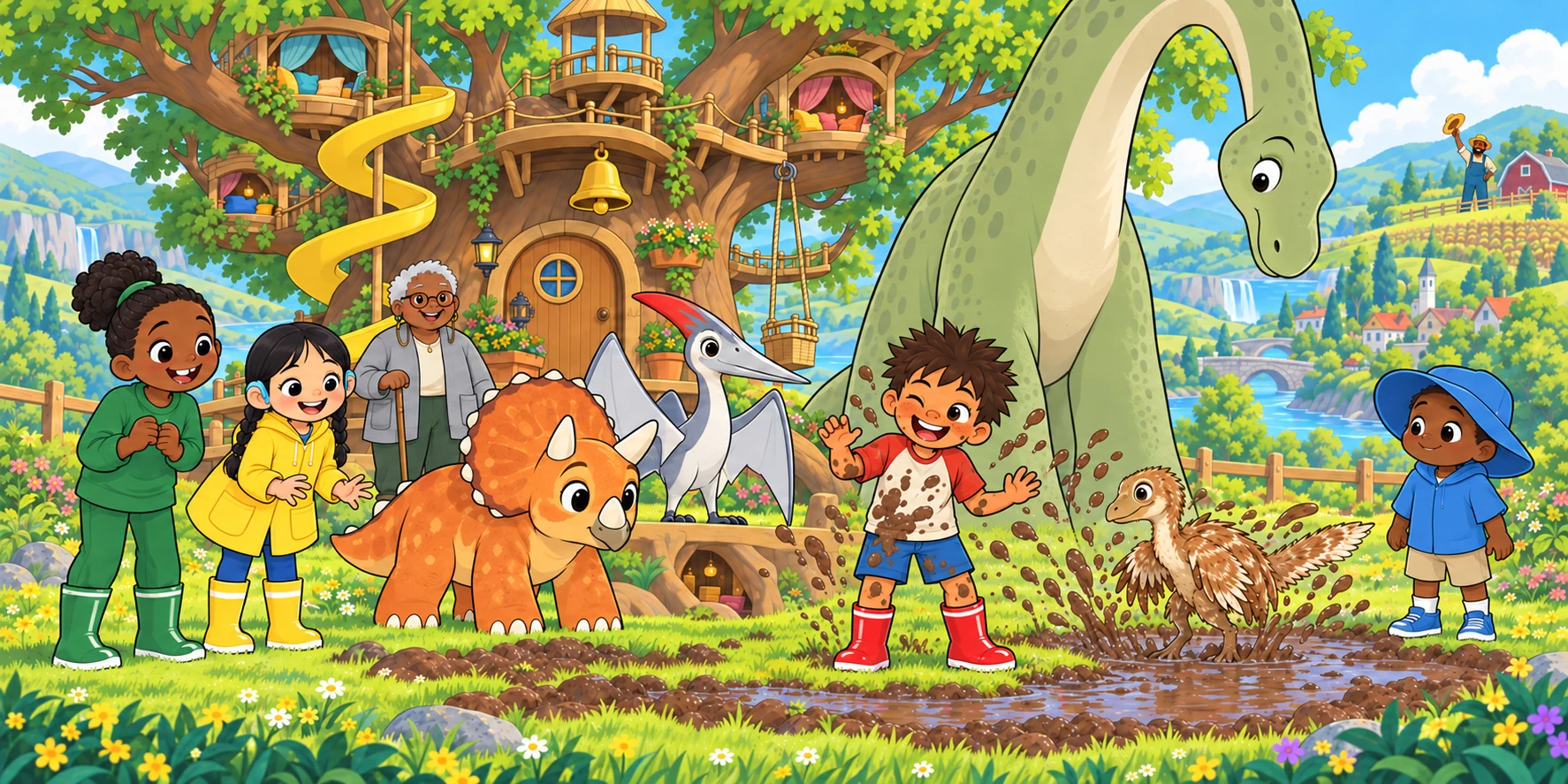 Stuck in the Mud: play, story pages 3 and 4.