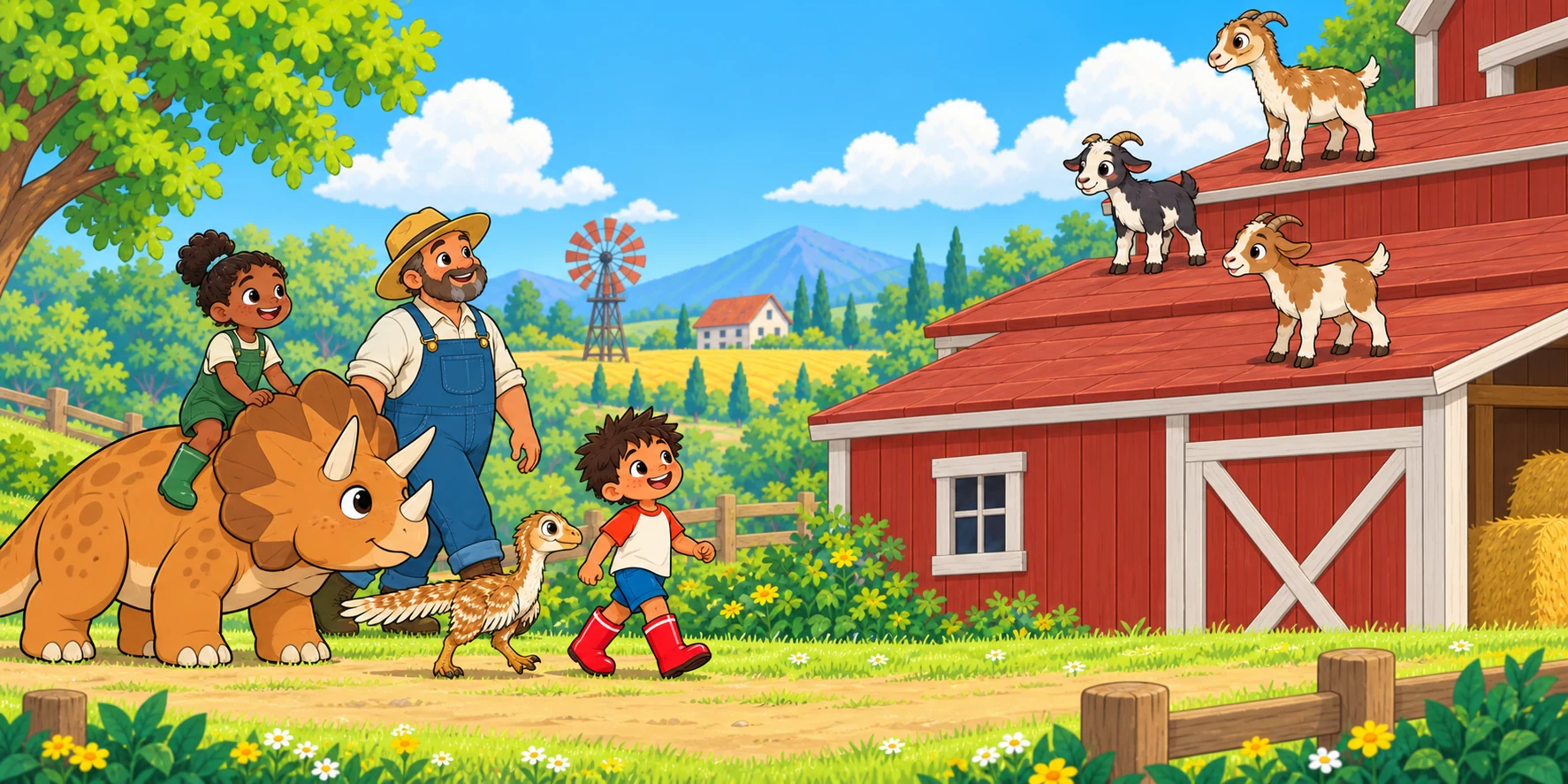 Goats on the Roof: go, story pages 11 and 12.