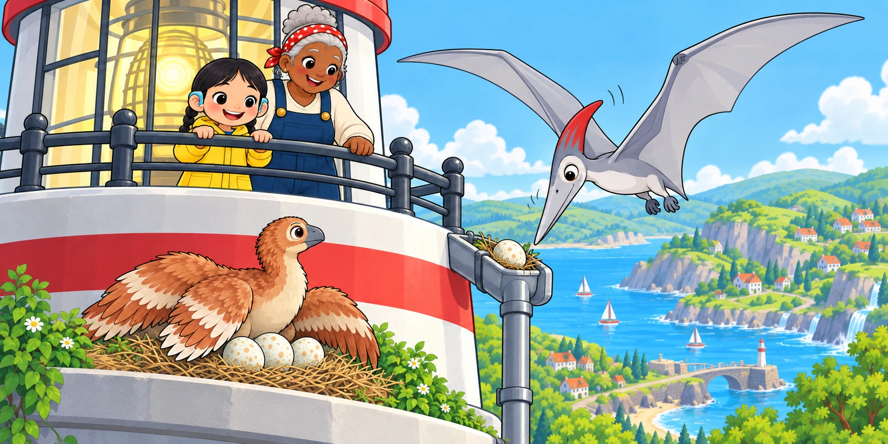 The Egg on the Ledge: try, story pages 15 and 16.