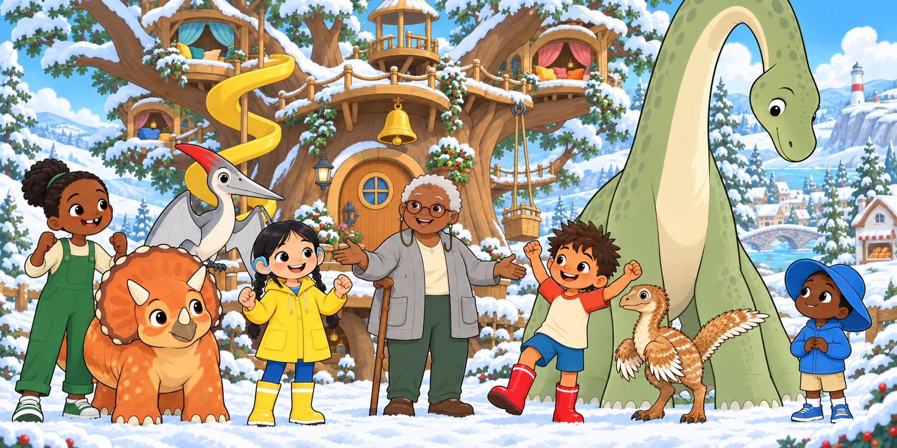 Snow on the Path: the pick, story pages 7 and 8.