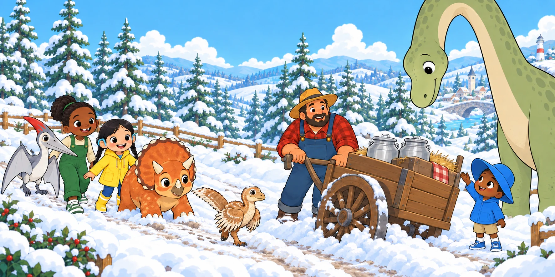 Snow on the Path: the turn, story pages 17 and 18.